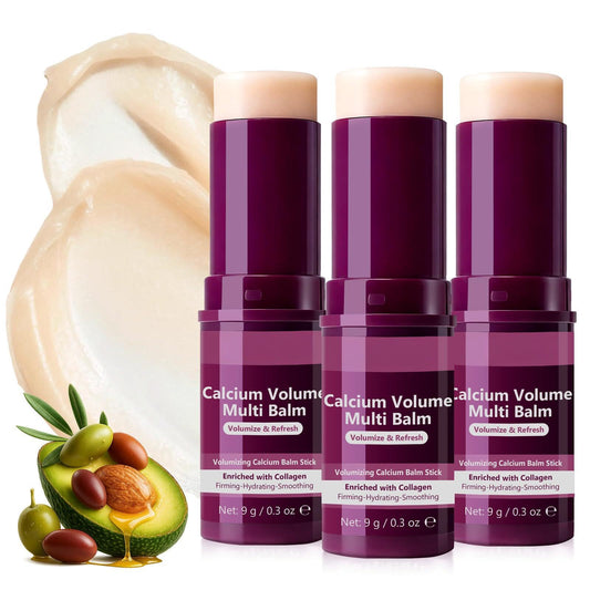 Feeliville Calcium Volume Multi Balm, Anti Wrinkle Calcium Balm, Anti-aging, Sagging, Wrinkles Hydrating, Almond & Vitamin E for Lip Balm Eye Cream Neck (3)