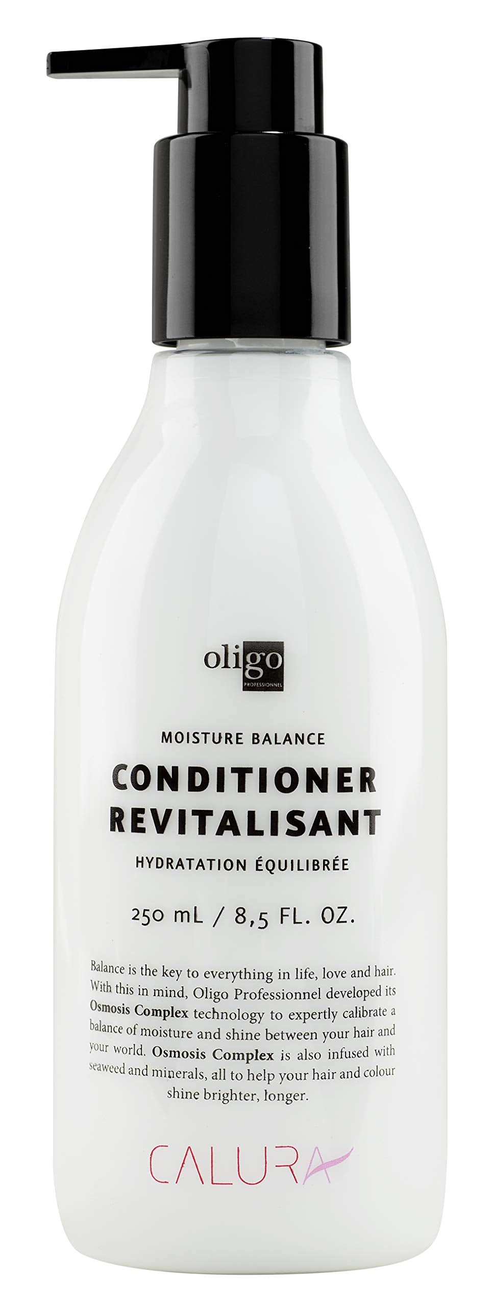 Oligo Professionnel - Calura Moisture Balance Conditioner - Sulfate free - Vegan- Paraben free - Color safe - Shine - Hydrating formula for dry hair - 8.5 oz