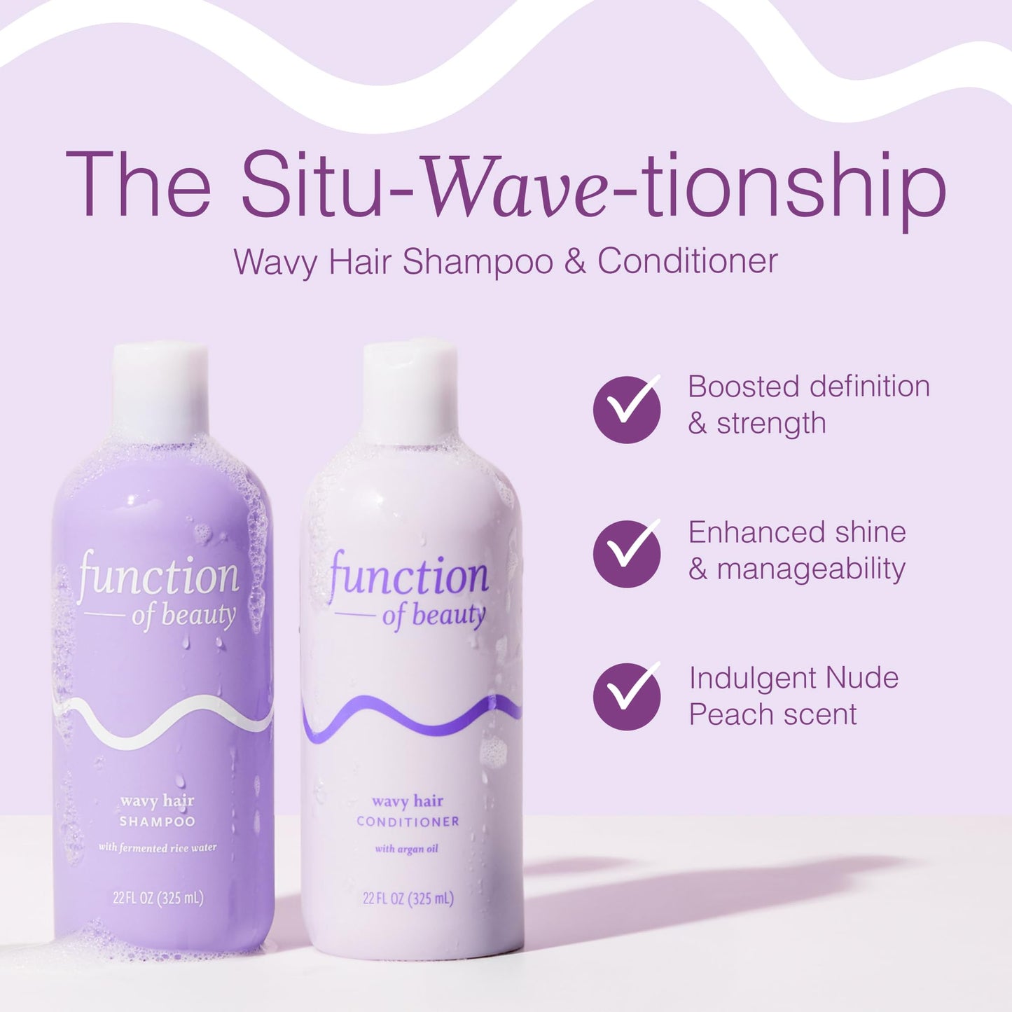Function of Beauty Wavy Hair Shampoo & Conditioner XL Set - Anti-Frizz
