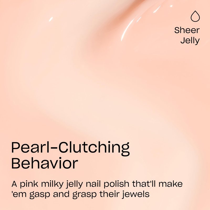 OPI Nail Lacquer Pearl-Clutching Behavior | Semi-sheer Soft Pink Crème Chip Resistant Nail Polish | Make 'Em Jelly! Collection | Summer 2025