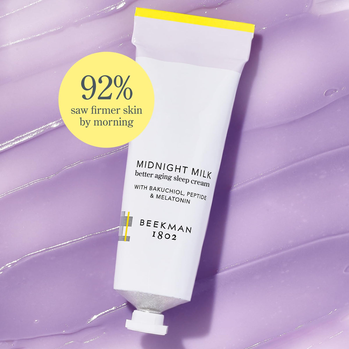 Beekman 1802 Midnight Milk Better Aging Sleep Cream – Overnight Face Moisturizer & Mask – With Bakuchiol, Melatonin & Hyaluronic Acid – Firms & Deeply Hydrates – Good for Sensitive Skin – 2.13 fl oz