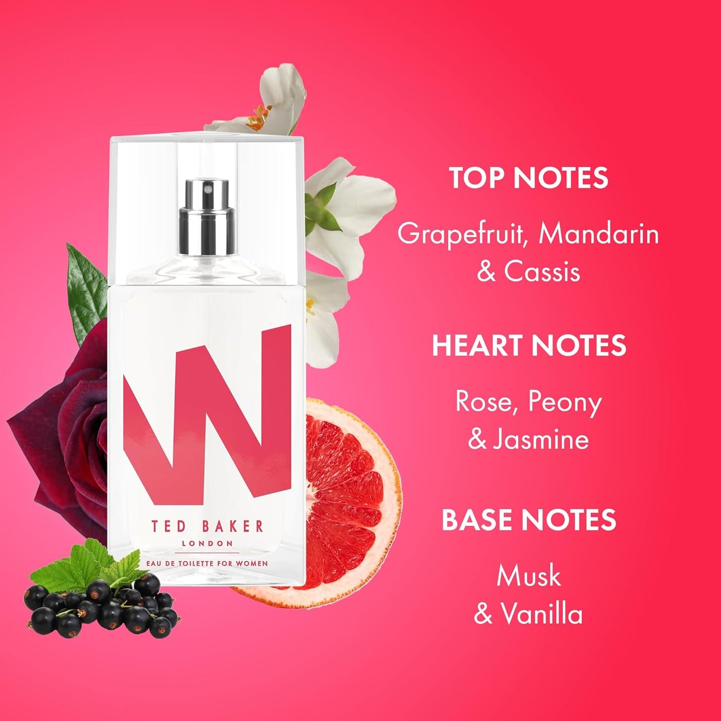 Ted Baker Eau de Toilette Duo Pack - Fruity Floral Rose & Orchid Perfume | Vegan, Long-Lasting, 2 x 2.54 fl oz