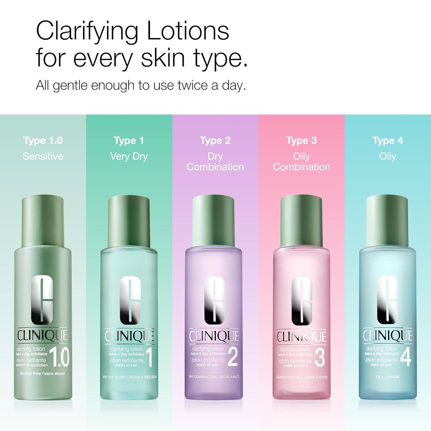 Clinique 3-Step Clarifying Lotion - Exfoliating Toner with Witch Hazel & Salicylic Acid for Oily Skin Types | 4 oz