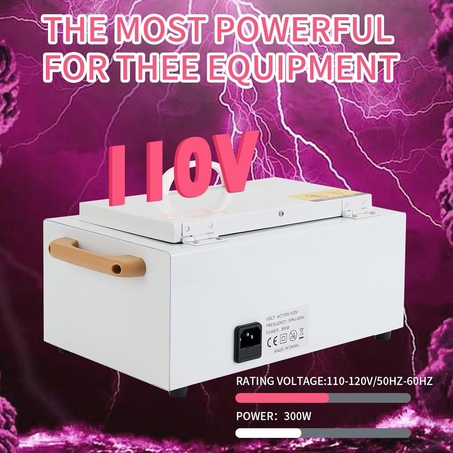 High Temperature Autoclave Sterilizer Machine - 1.5L 110V 300W with Timer for Nail & Beauty Tools