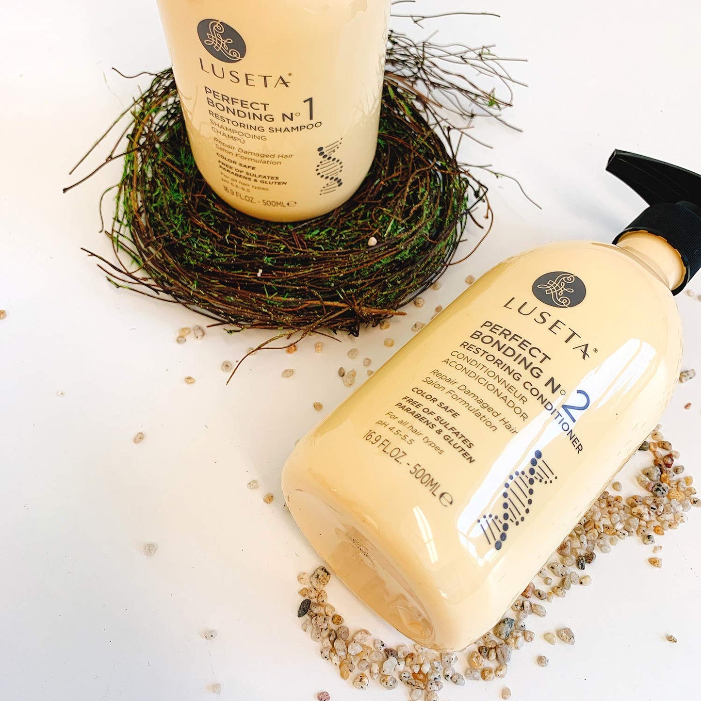 Perfect Bonding Restoring Shampoo & Conditioner Set - Bond Strengthening, Color Longevity | 2x33.8 oz, Sulfate & Paraben Free