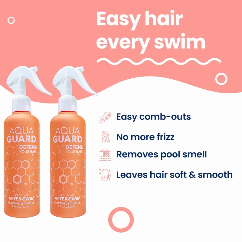 AQUA GUARD After-Swim UV Leave-In Detangler | Fresh, Easy Hair After Every Swim | Now With UV Protection To Prevent Sun Damage (2-Pack)