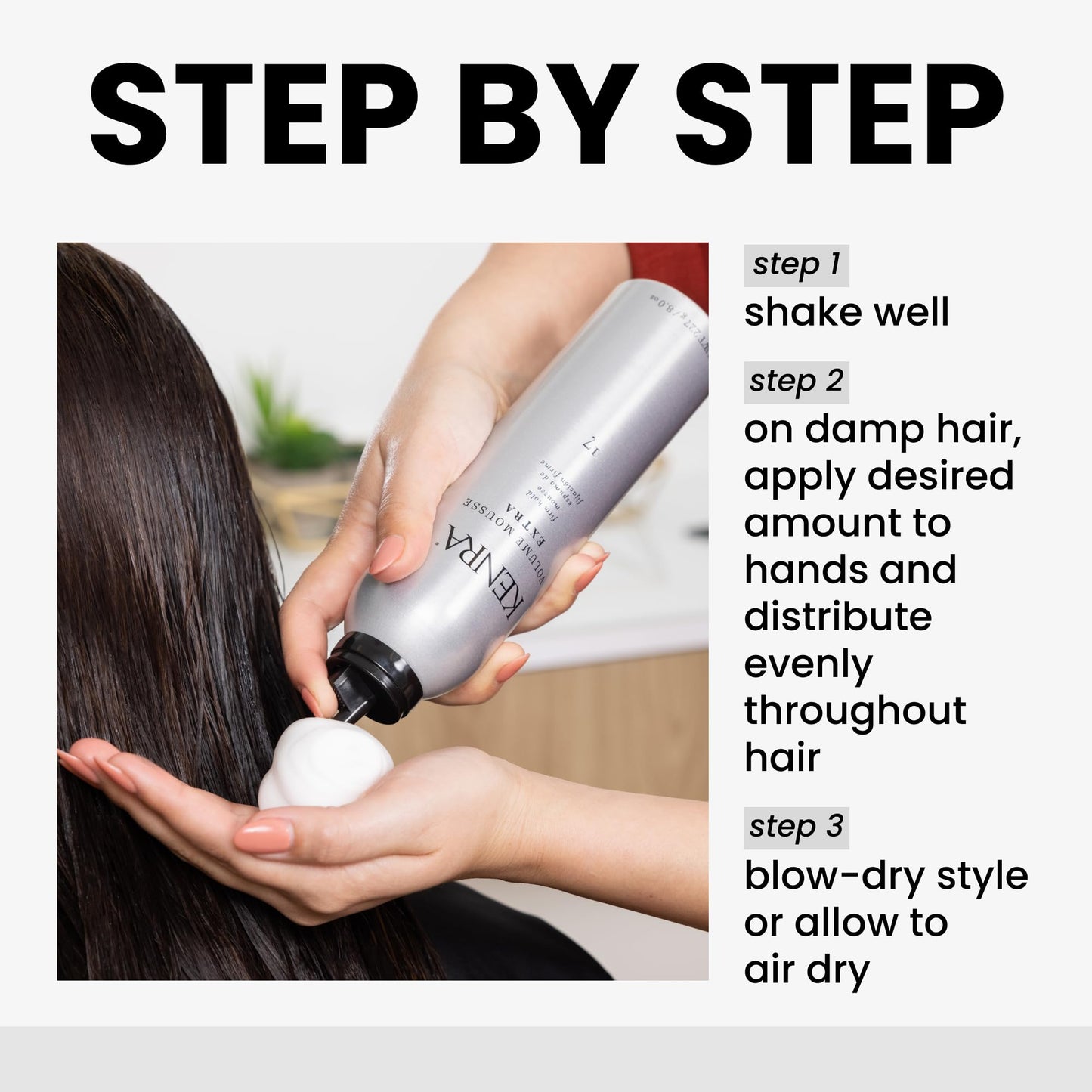 Kenra Volume Mousse Extra 17 | Firm Hold Mousse | Alcohol Free | Non-drying, Non-flaking Lightweight Formula | Tames Frizz & Conditions |Thermal Protection up to 450F| All Hair Types | 8 oz (2-Pack)