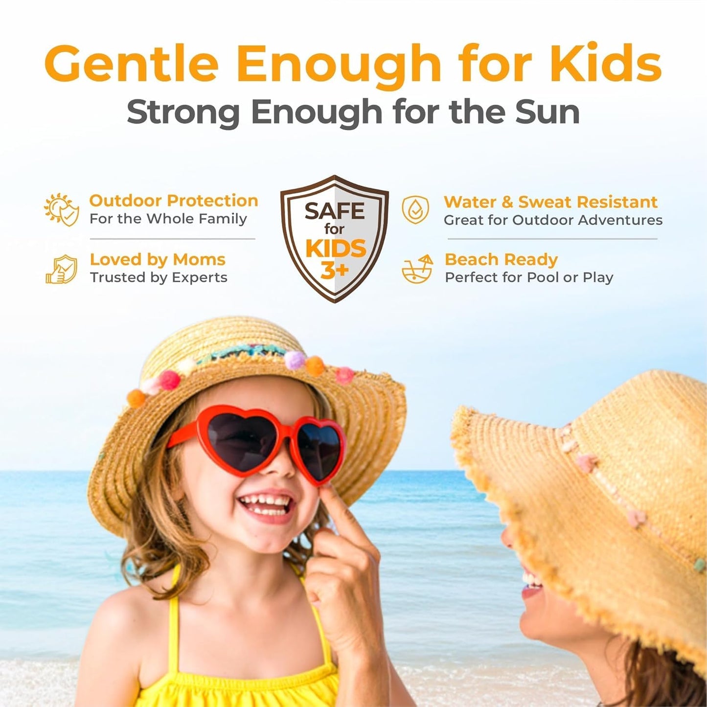 Mineral Sunscreen SPF 50 - Tinted, Oil-Free & Water Resistant | Zinc & Iron Oxide for Sensitive Skin | 1.7oz Pack of 2
