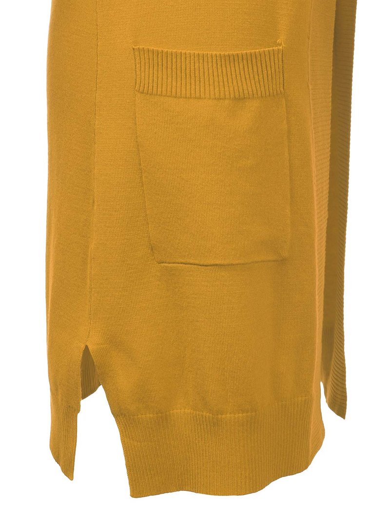 JJ Perfection Womens Casual Long Knit Cardigan Long Sleeve with Pockets Lightweight Open Front Sweater Jacket with Plus Size