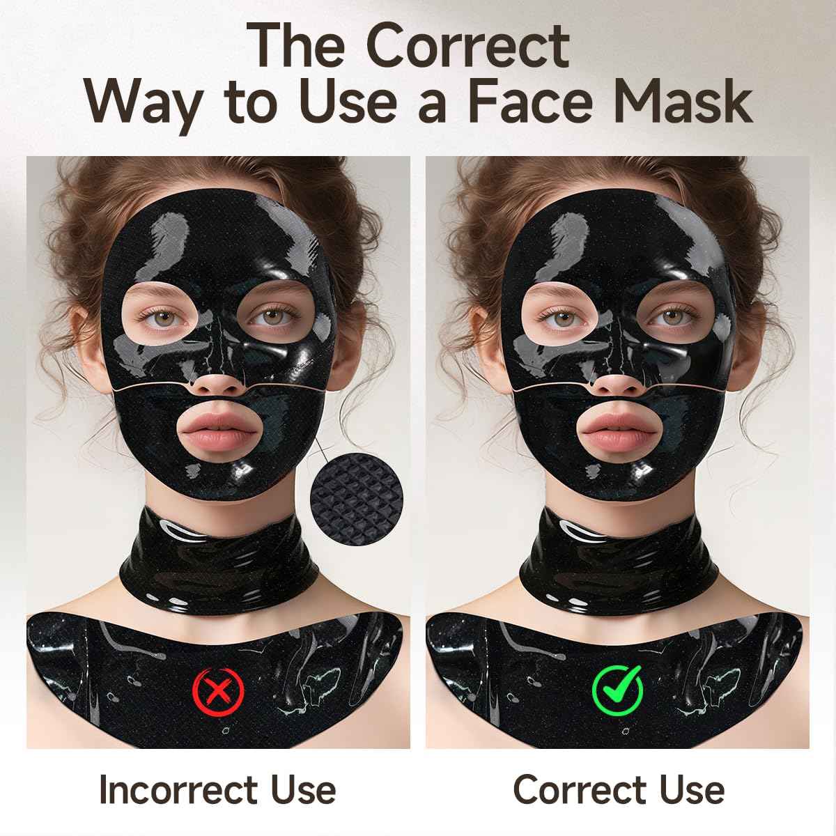 HEALOINE Black Diamond Facial Mask Collagen Face Mask Lifting and Firming, Tone Tighten Korea Skincare for Spa-Grade Skincare for Radiant Skin Face Mask Set of 2 (1.05 oz each)