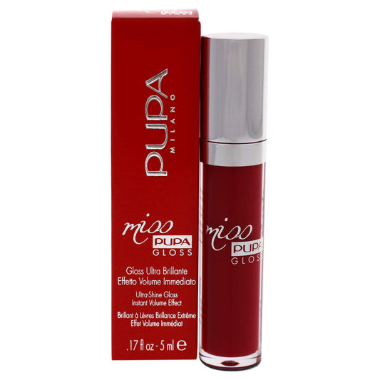PUPA Milano Miss PUPA Milano Lip Gloss - Shiny, Smooth, Plump - Soft, Innovative Gel Texture - Glides Smoothly On Lips - For A Moisturizing And Volume Enhancing Effect - 305 Essential Red - 0.17 OZ