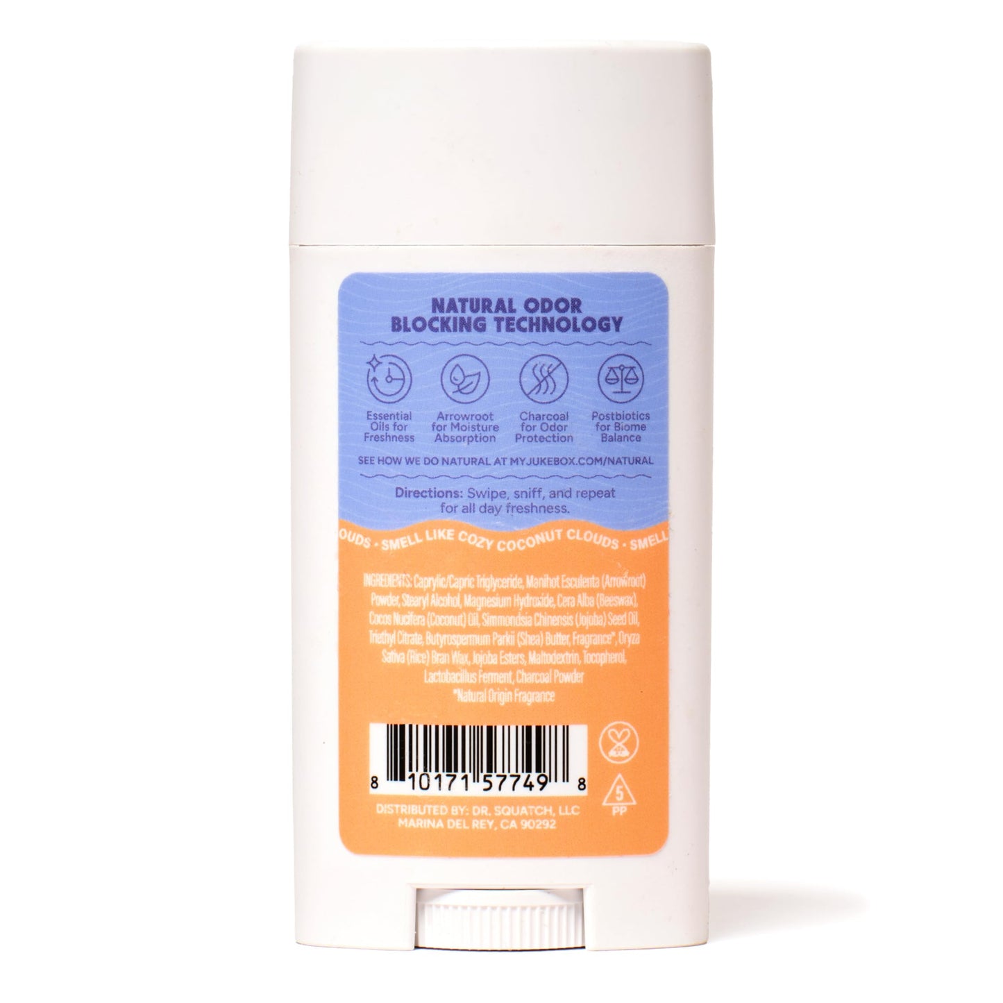 JUKEBOX Natural Deodorant for Women–Coconut Dreamin'–Aluminum-Free, No Baking Soda, No Harsh Chemicals, Odor Blocking Technology, Toasted Coconut,Sweet Spice,Citrus-a Dr. Squatch Brand-2.65oz, 2 Pack