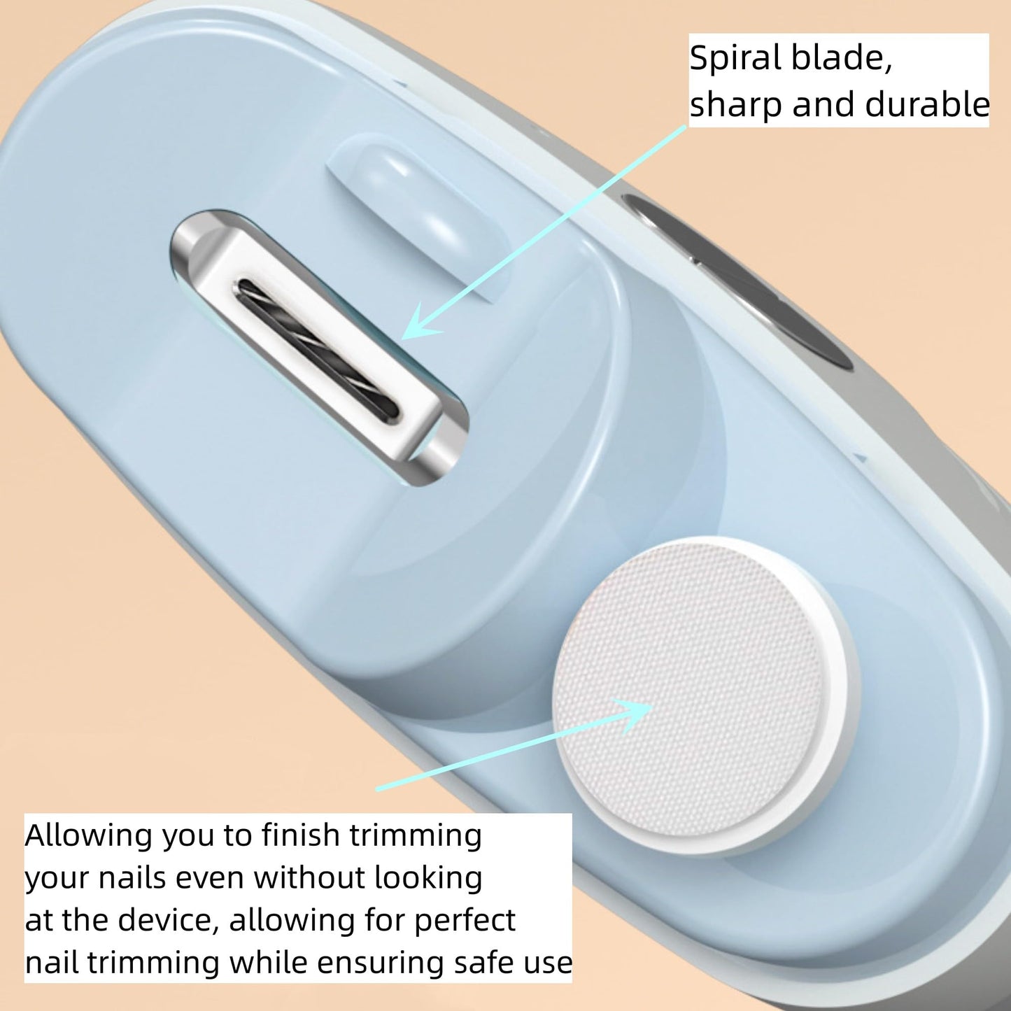 Electric Smart Nail Clippers for Adults Seniors, Automatic Nails Trimmer with 3 Speeds Strong Power, Upgraded Rechargeable Painless Thick Toe Fingernail Trimmer with Polisher, Light, Clip Storage