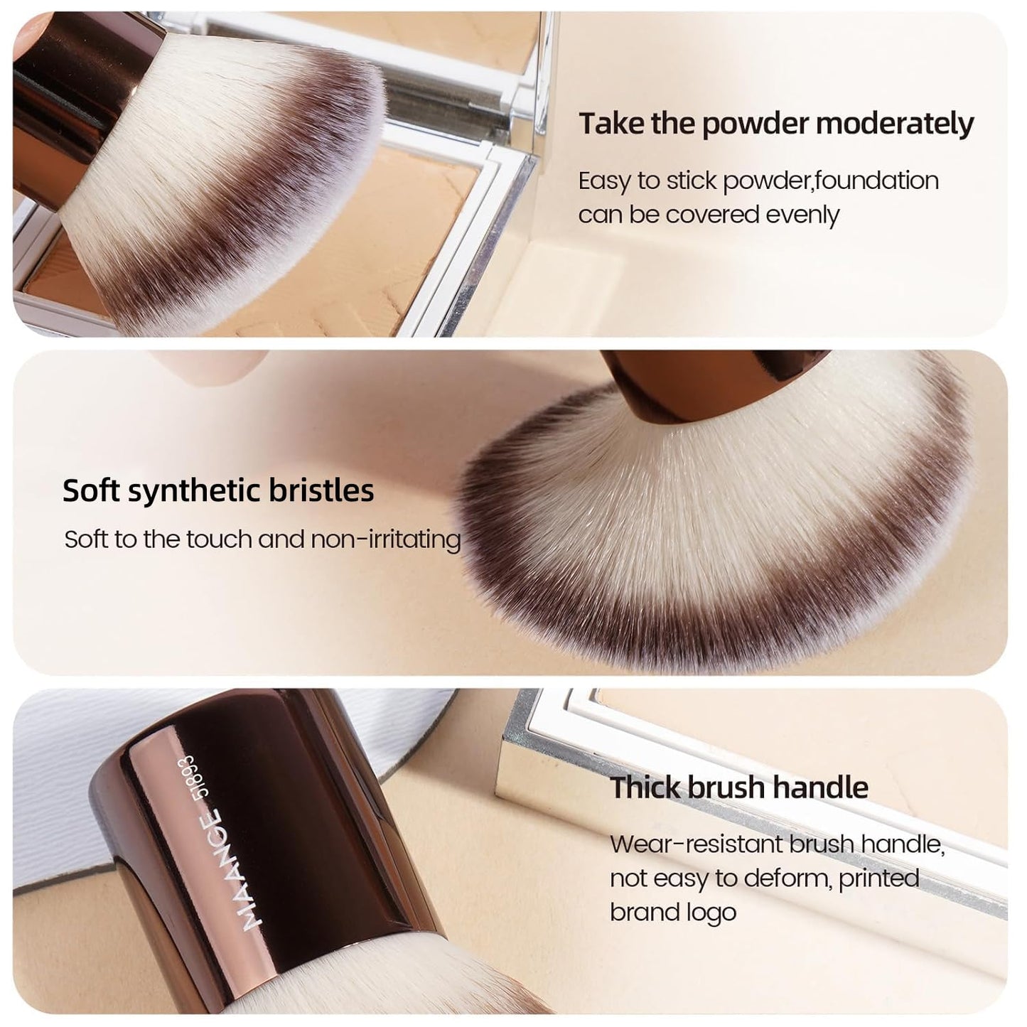 MAANGE 20 Pcs Makeup Brushes Set - Double-End Multi-Functional Blending Brushes | Coffee Brown