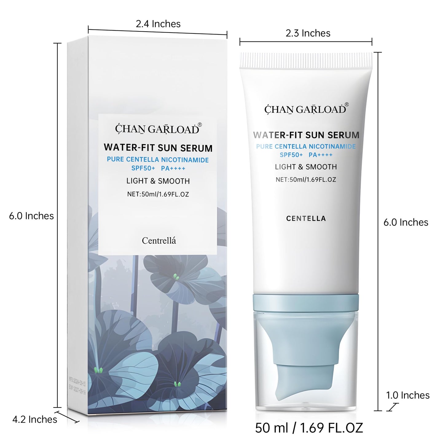 Korean Sunscreen for Face & Body – SPF 50+ Madagascar Centella Mineral Sunblock with Tinted Moisturizer, Hyaluronic Acid & Niacinamide, Lightweight & Hydrating Korean Skin Care, 50ml