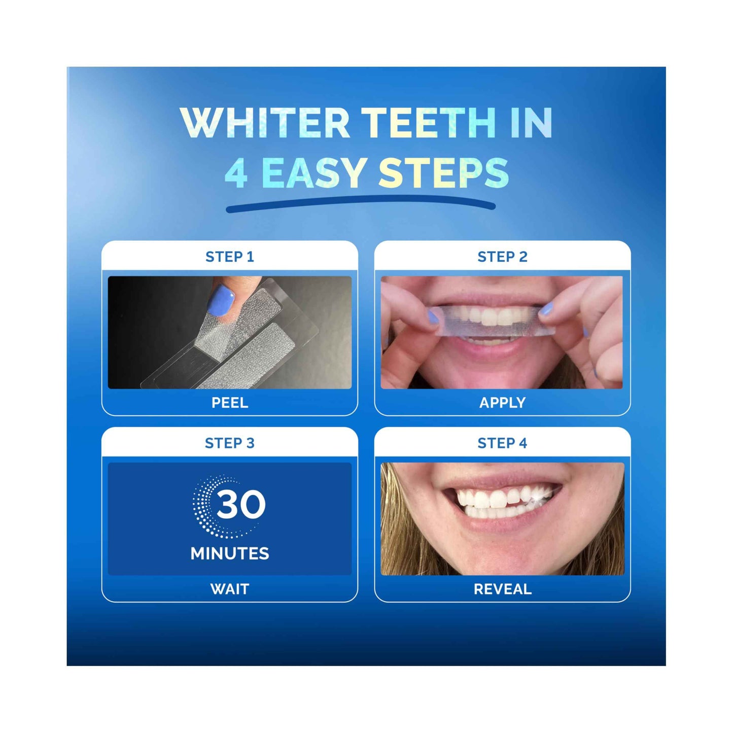 Whitening Strips for Sensitive Teeth 7 Treatments, Coconut – Enamel Safe, Peroxide-Free Coconut Teeth Whitening Strips with Natural Enzymes – Gentle White Stips for Sensitive Gums & Daily Oral Care