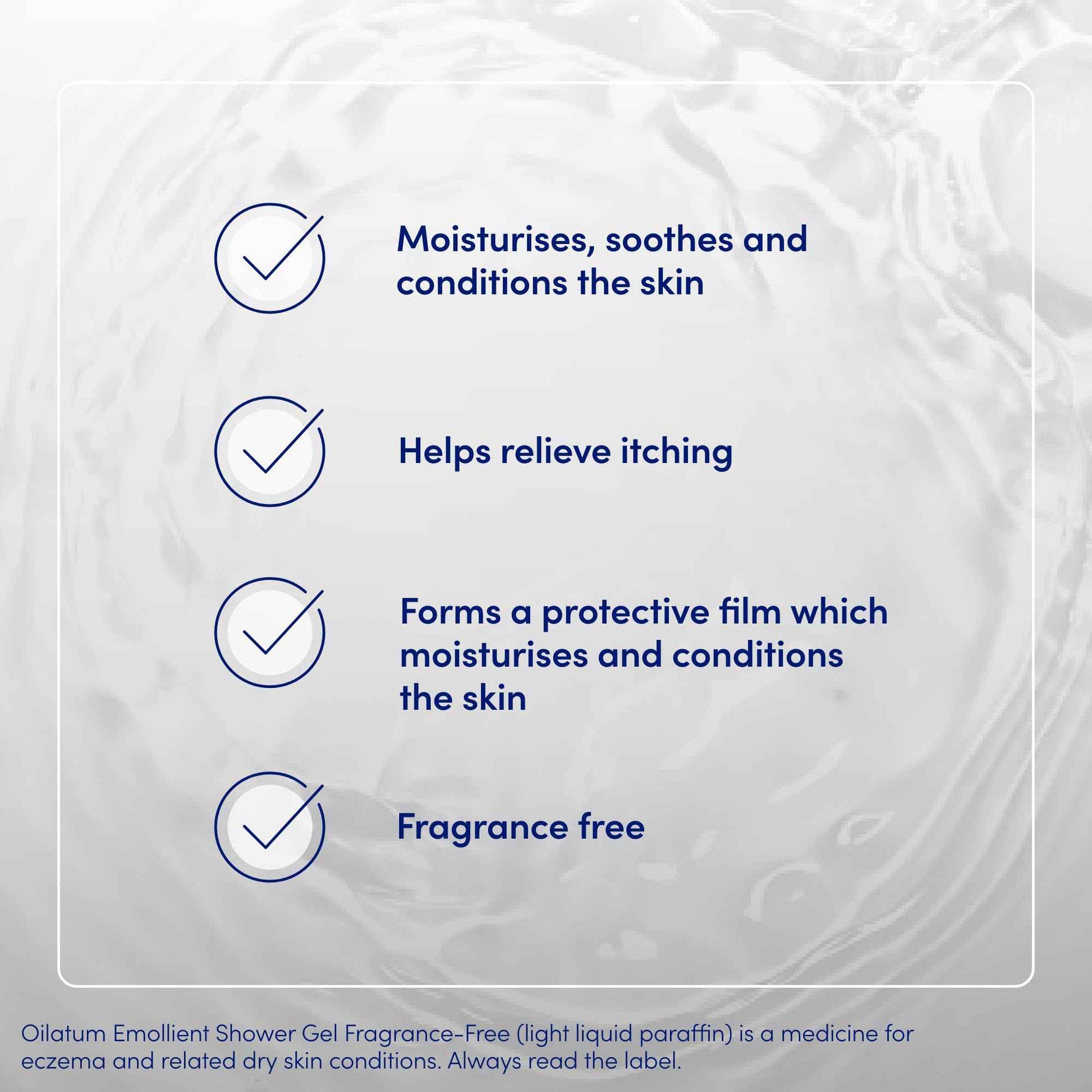 Oilatum Shower Gel Fragrance Free to Treat Dry Skin & Eczema 150ml