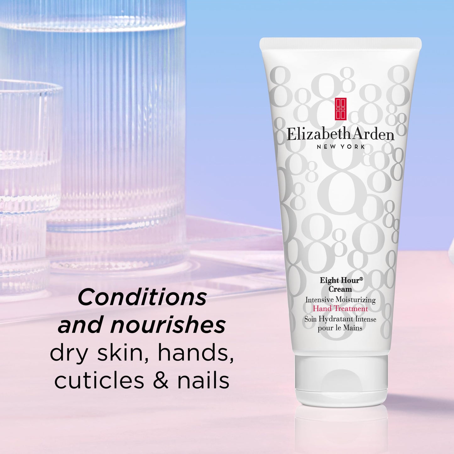 Elizabeth Arden Eight Hour Cream Intensive Moisturizing Hand Treatment, Hydrating Moisturizer, Rich Lotion for Dry, Cracked Skin, Non-Greasy, 6.8 oz