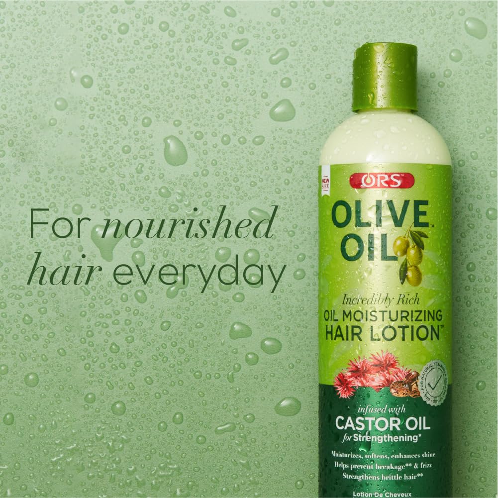 ORS Olive Oil Incredibly Rich Moisturizing Hair Lotion with Castor Oil 8.5 Ounces (Pack of 4)
