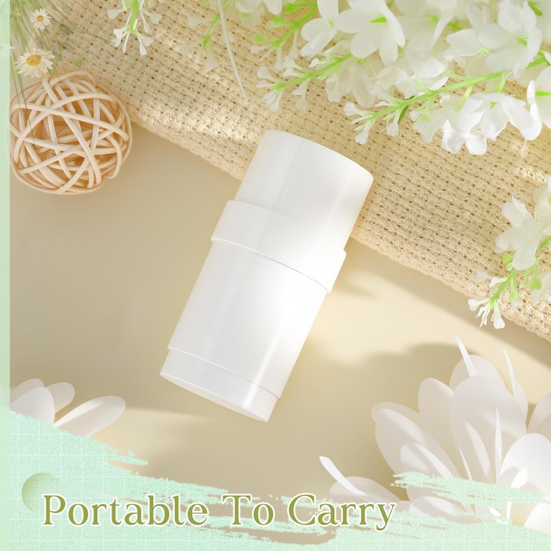 Teenyyou 30 Pcs 30ml/1oz Empty Deodorant Containers Twist Up Filling Bottle Refillable Plastic Deodorant Holder Tube for Homemade Lipstick Sunscreen Balm Lotion Bar (White)