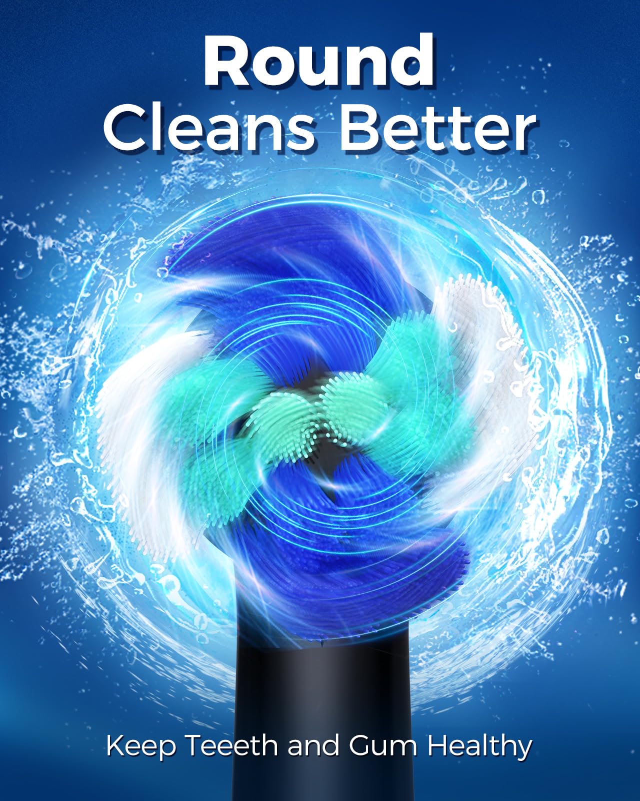 TEETHEORY Rotating Electric Toothbrush for Adults with 8 Brush Heads (2 Types), 4 Modes Deep Clean Electric Toothbrush with Rechargeable Power and 2 Min Smart Timer Black