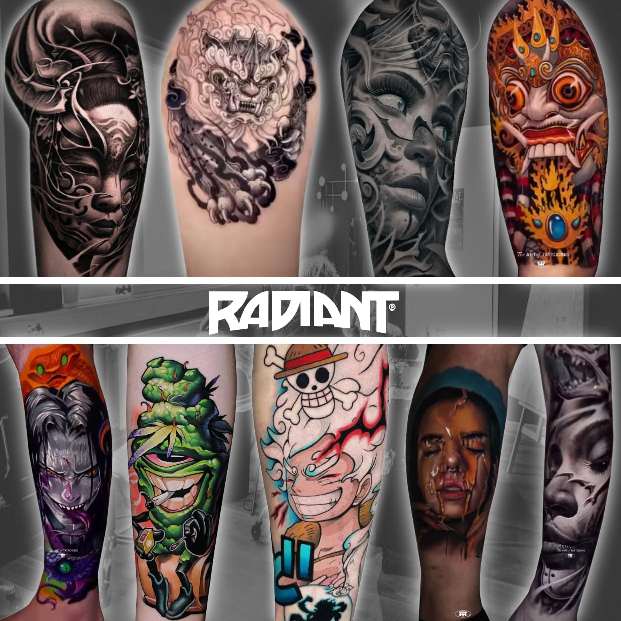 Tattoo Ink Radiant Colors 7 Color 1/2oz Primary Set - Made in The USA