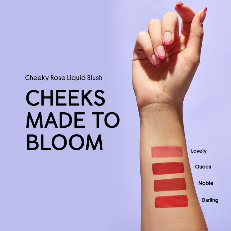 Winky Lux Cheeky Rose Liquid Blush – Gel-Cream with Buildable Color, Lightweight Velvet Finish, Long-Lasting Cool Pink Shade, Lovely