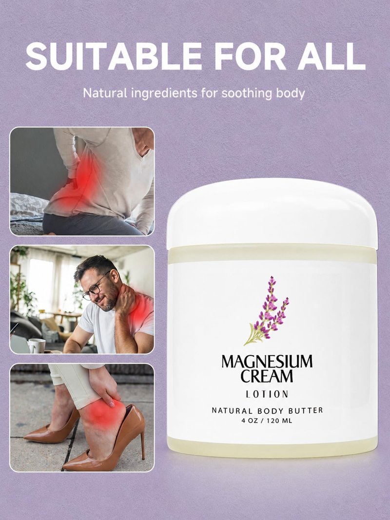 HUSPUR Magnesium Cream, Magnesium Lotion with Arnica, Soothing Relaxation with Natural Magnesium Ingredients Hydrating & Nourishing for Joints, Apply to Before Bed,1 Pack