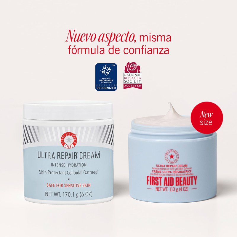First Aid Beauty Ultra Repair Cream Intense Hydration Moisturiser for Face and Body – Rich Whipped Texture For Immediate Skin Hydration, 170.1g