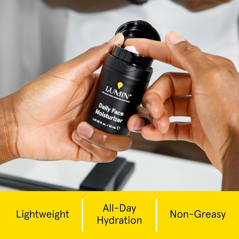 Lumin Daily Face Moisturizer for Men - Lightweight Hydrating Cream with Niacinamide | 50ml for Normal, Combination & Sensitive Skin