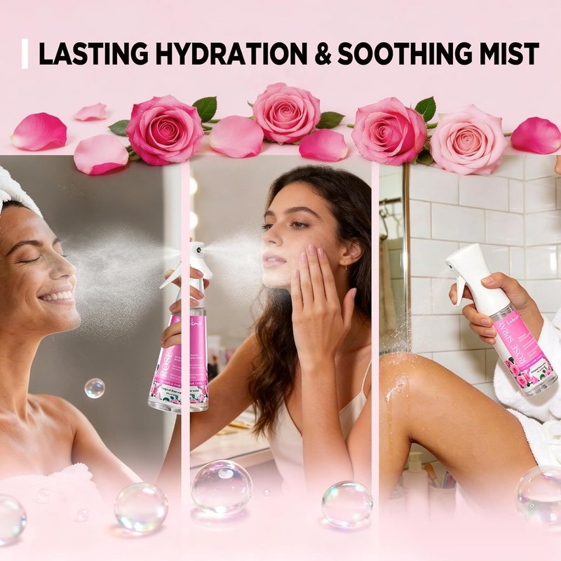 Rose Water Spray - Hydrating Face Mist for All Skin Types | 10 Fl Oz, Alcohol-Free & Gentle Formula