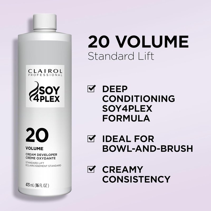 Clairol Professional 20 Volume Hair Developer - Deep Conditioning Formula for Coloring & Lightening | 16 oz