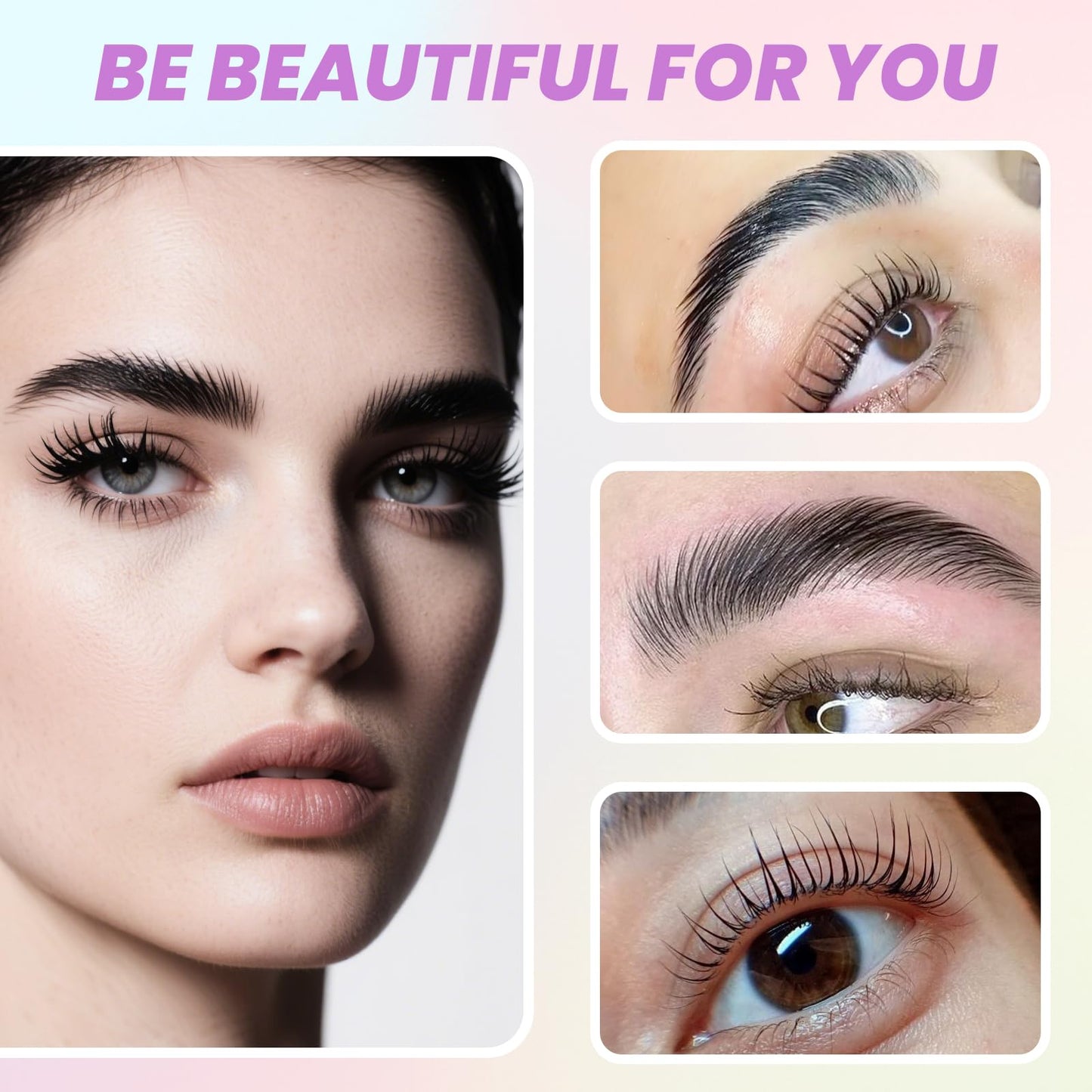 PERMANIA Lash Lift and Black Kit, Full Tube Design Brow Lamination Kit Salon Grade Instant Curling & Coloring With Detailed Instruction