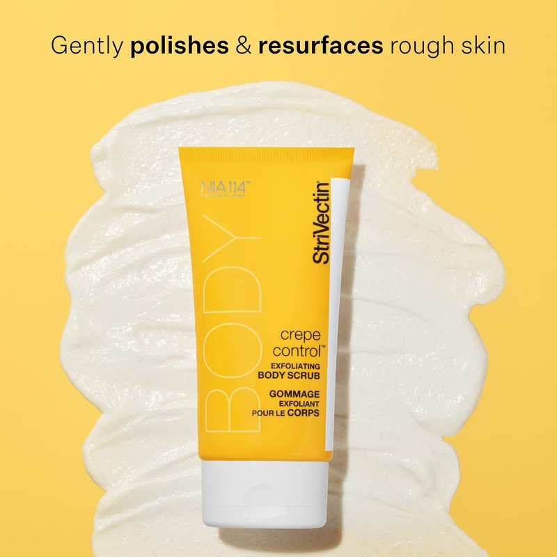 StriVectin Tighten & Lift Crepe Control Exfoliating Body Scrub, Targets Crepiness and Rough, Dull Skin, 5 Fl Oz, white