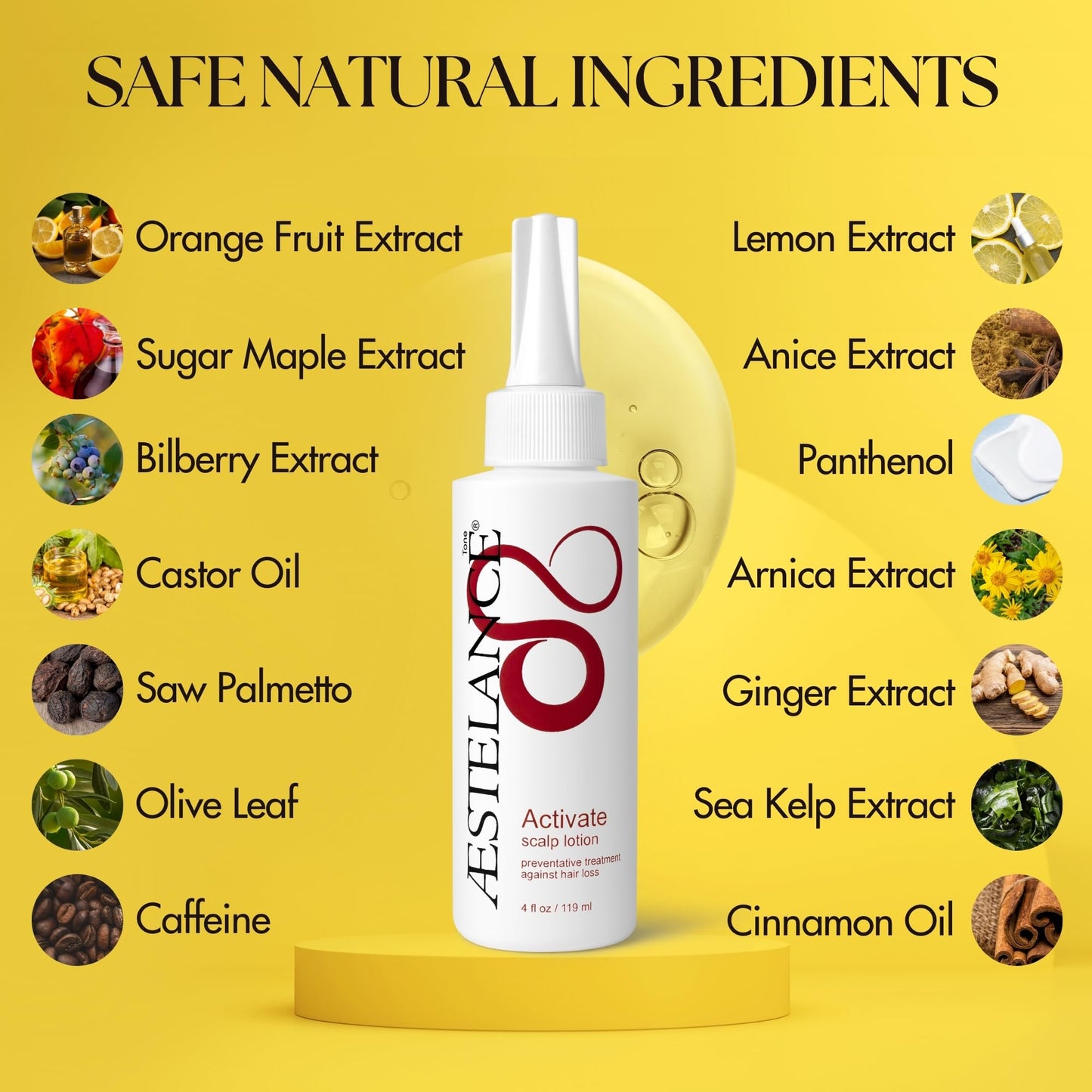 Aestelance Activate Scalp Lotion Preventative Hair Loss Treatment | Designed to Rejuvenate and Strengthen your Scalp 4 oz