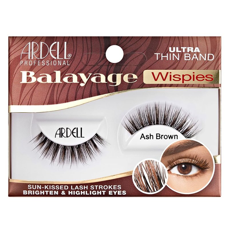 Ardell Balayage Wispies Ash Brown False Eyelashes, 1 Pair