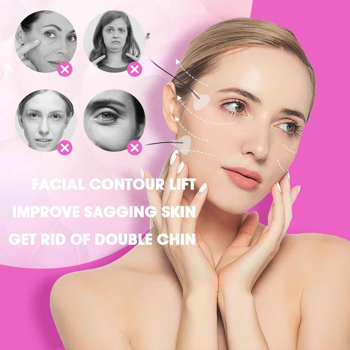 Face Lift tape Invisible,120pcs Facelift Tape, Instant Face Tape Strings for Lifting Sagging Skin,Faces Tapes Lifting Invisible for Eyes and Brows,Face and Neck Cosmetic Tapes for Makeup (White)