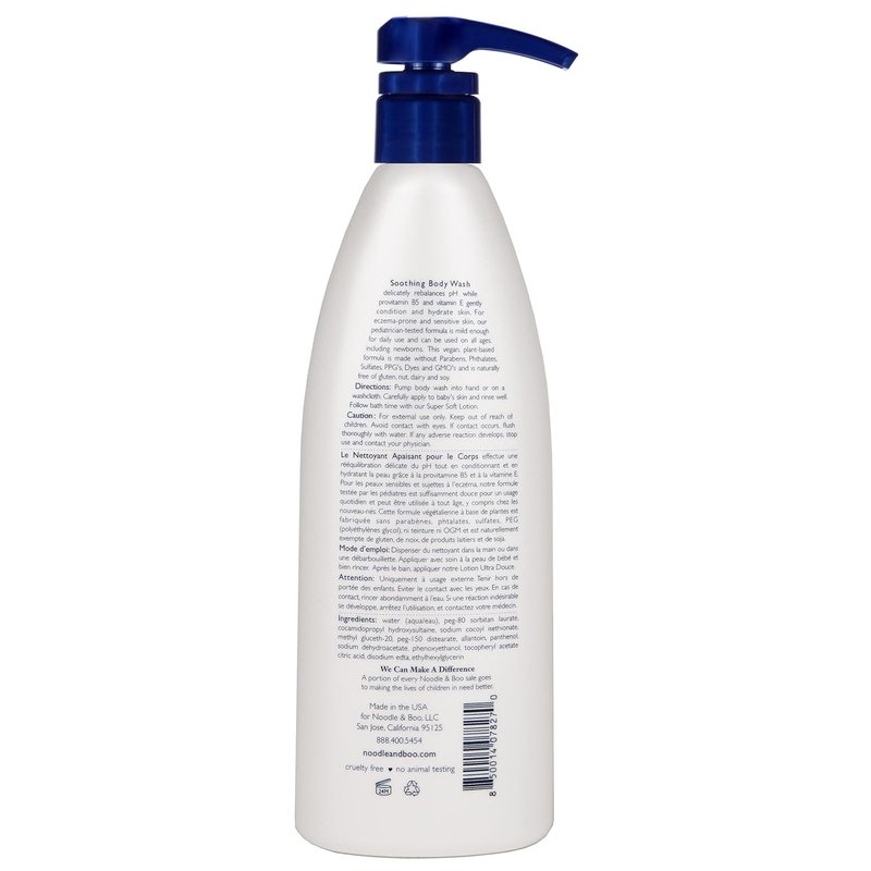 Noodle & Boo Fragrance-Free Baby Body Wash - Soothing Formula for Eczema Relief | 16 fl. oz.