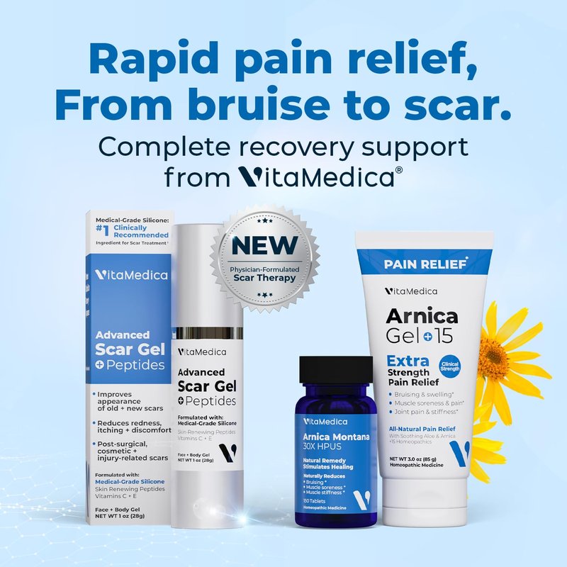 VitaMedica Arnica + Vitamin K Cream for Face & Under-Eye, Lightweight Sensitive-Skin Formula, 0.5 oz