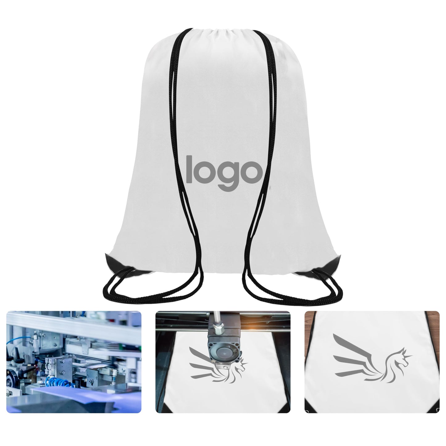 Topspeeder 60 Pieces Drawstring Backpack Bags Sports Sackpack Bulk Cinch Gym Bag For Women Men Outdoor Sports Backpack（White）