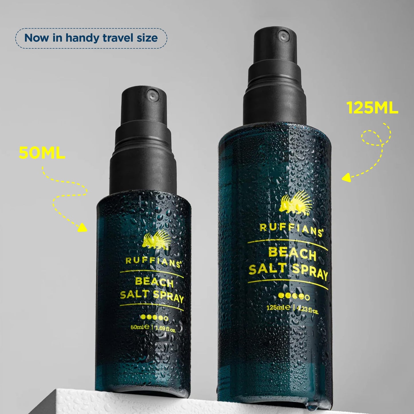 Ruffians Beach Salt Spray (4.23 Fl Oz / 125 ML) Sea Salt Spray for Men, Texturizing and Volumizing Mist for Hydrated, Shiny Hair, Texture Spray for Fine Hair, Natural Finish