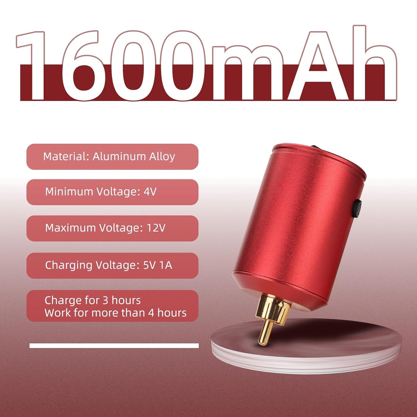 Tattoo Pen Machine Kit - Cordless Power Supply & Silicone Holder | 1300mAh Rechargeable Set with 3RL Needles