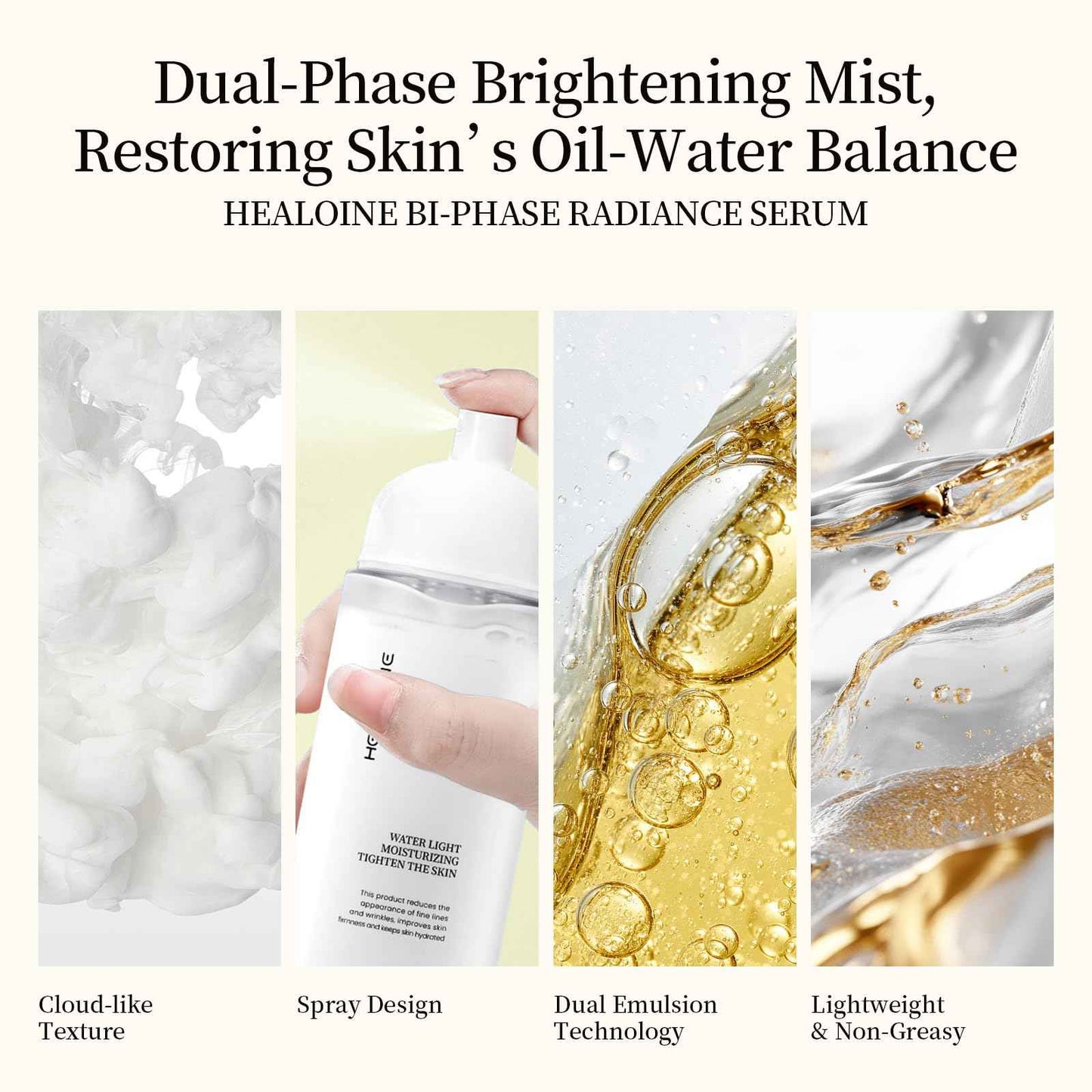 Healoine Double Peptides Serum for Face Niacinamide Hyaluronic Acid Power Repairing Essence Hydrating Serum for Face Filtrate for Dull Skin & Fine Lines, Korean Skin Care