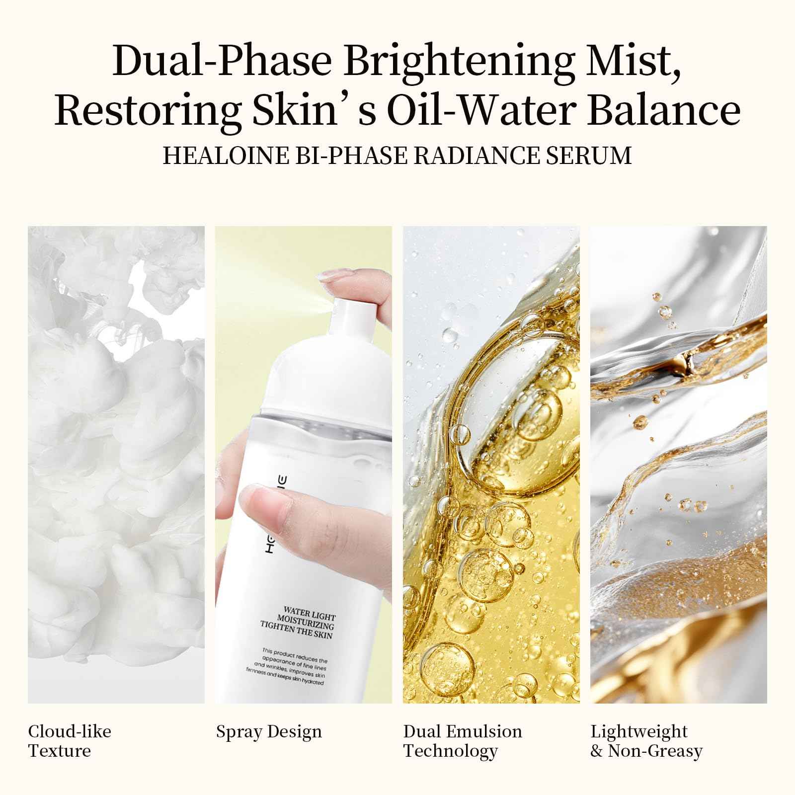 Healoine Double Peptides Serum for Face Niacinamide Hyaluronic Acid Power Repairing Essence Hydrating Serum for Face Filtrate for Dull Skin & Fine Lines, Korean Skin Care