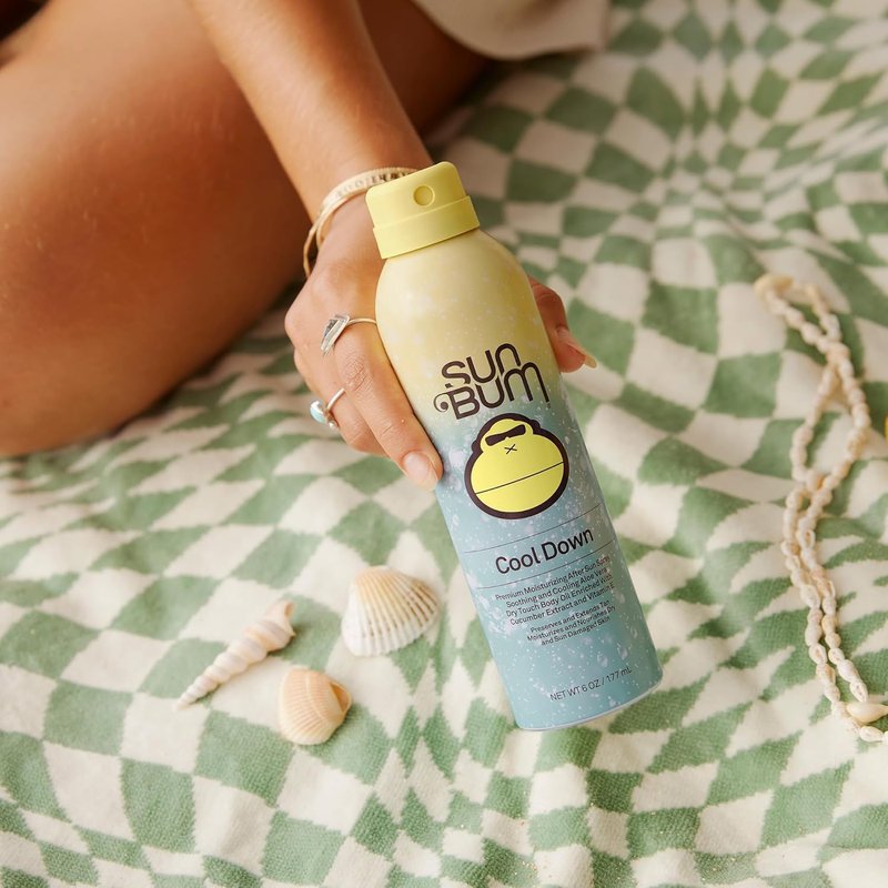 Sun Bum Cool Down Aloe Vera Spray - Vegan After Sun Care to Soothe and Hydrate Sunburn - 6 oz (3 pack)