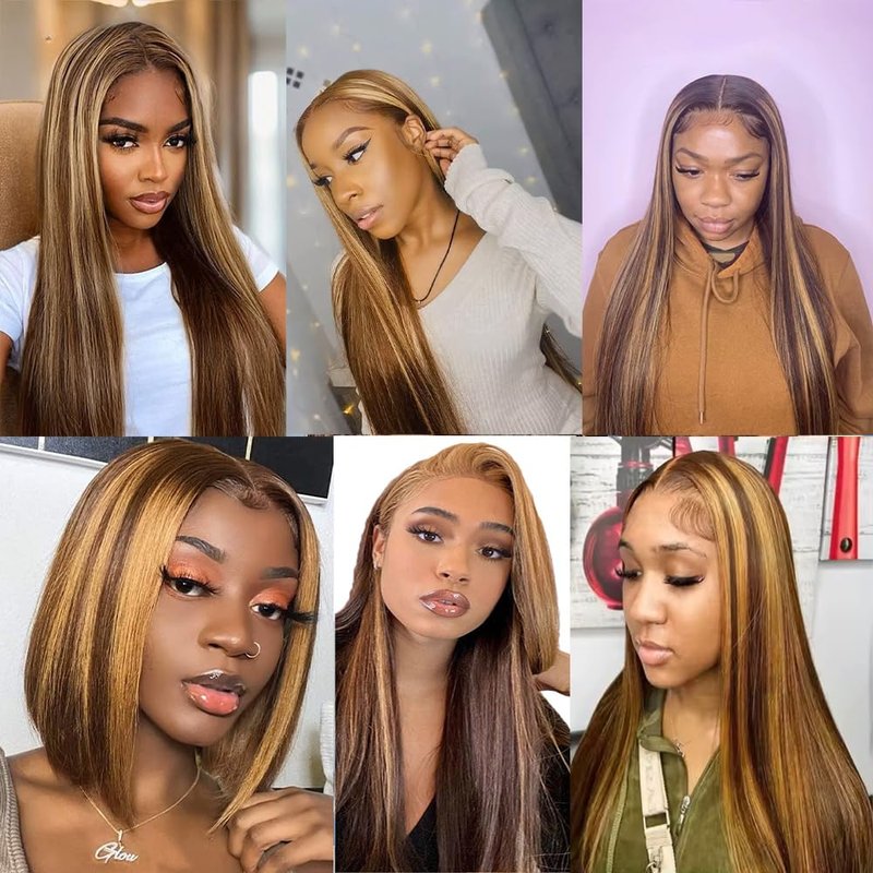 Blonde Ombre Human Hair Bundles - Straight Brazilian Hair Extensions | 8-12 Inch Double Weft