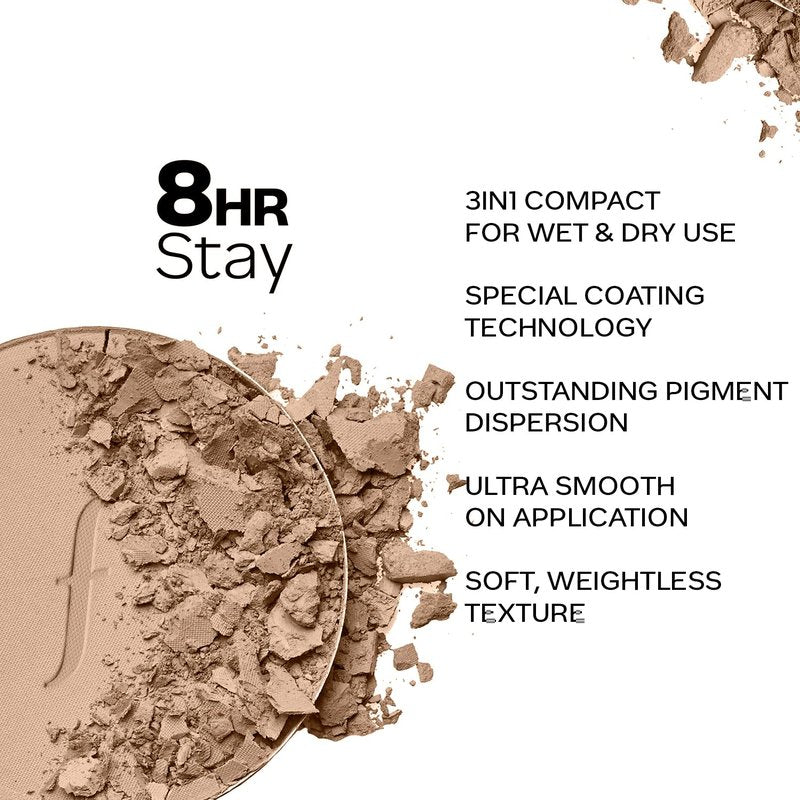 Faces Canada Hd Matte Brilliance Pressed Face Powder Makeup, Oil Absorbing Compact, Flawless Hd Finish, 8 Hrs Long Stay, Silky Smooth Finish, Cruelty Free, Just Natural, 0.28 Oz