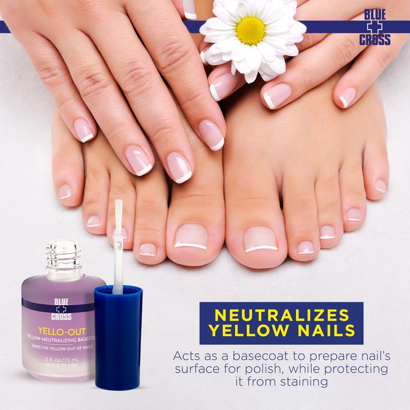 Yellow-Neutralizing Basecoat & Purple Toner for Yellow Nails - Professional Nail Care, 15mL