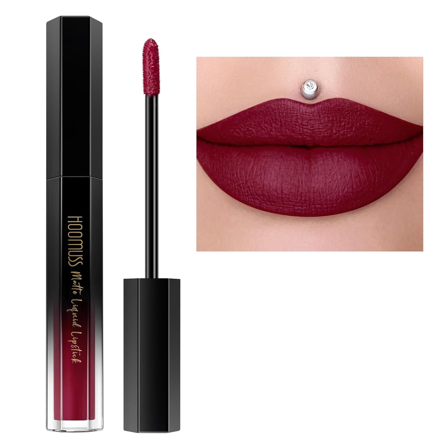 Burgundy Lipstick - Long Lasting Matte Liquid Lip Color | Smudgeproof & Easy to Apply, M47 Burgundy Love