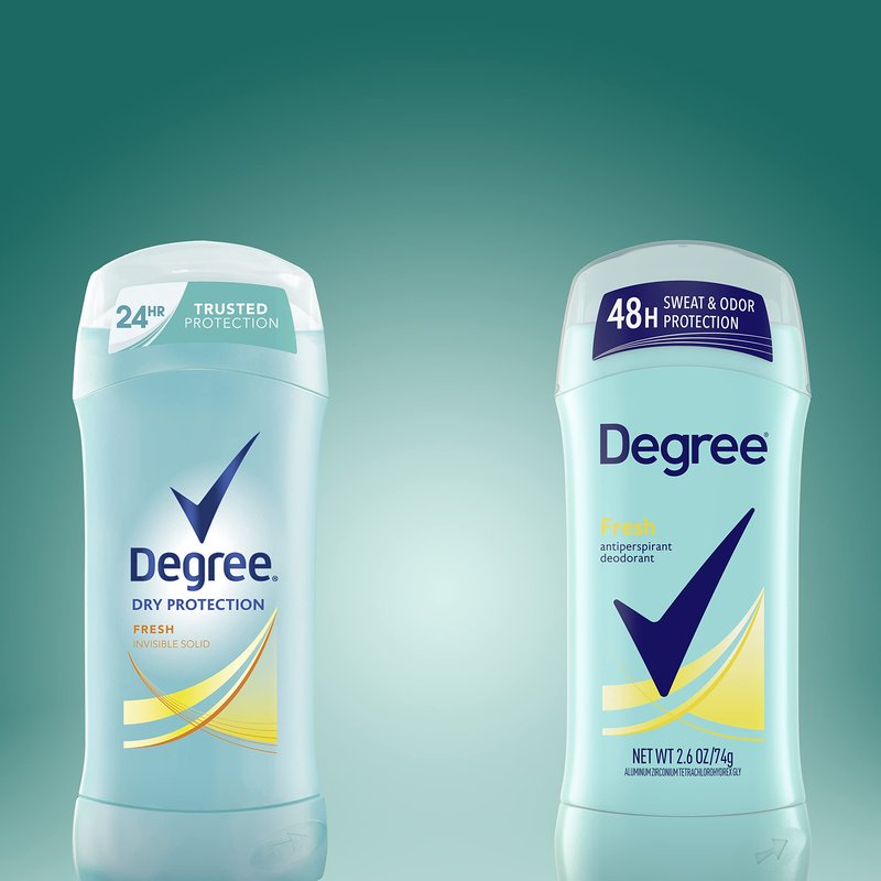 Degree Antiperspirant Deodorant Fresh Energy Pack of 6 48-Hour Sweat and Odor Protection Antiperspirant For Women 2.6 oz
